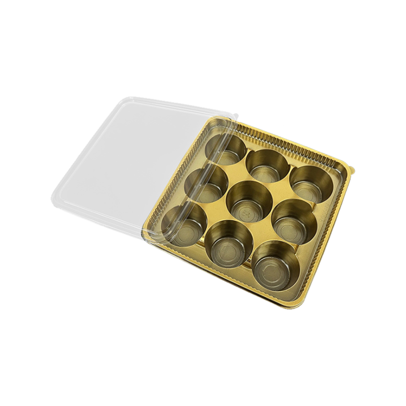 Caja de embalaje para caramelos de PET circular con 9 cavidades