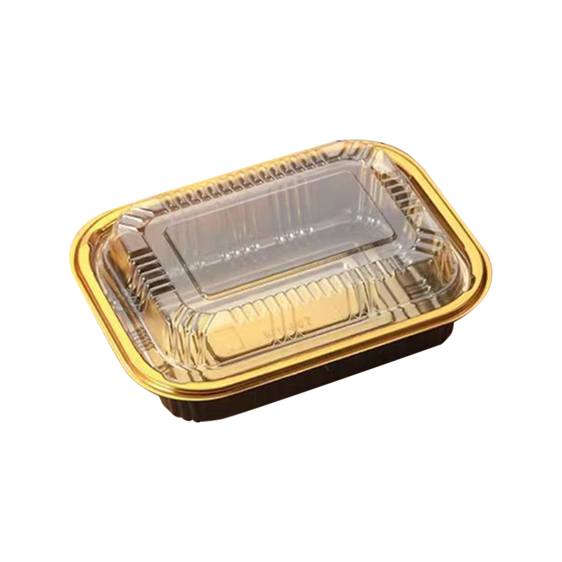 Caja de empaque de plástico rectangular desechable para llevar