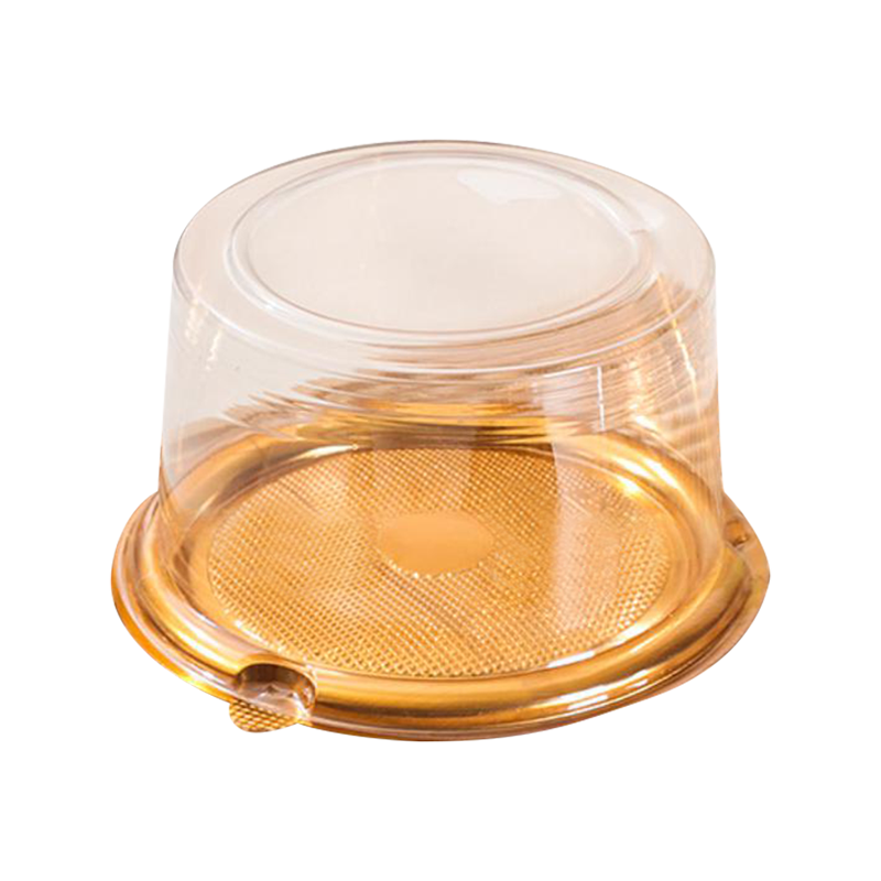 Caja de pastelería transparente circular desechable
