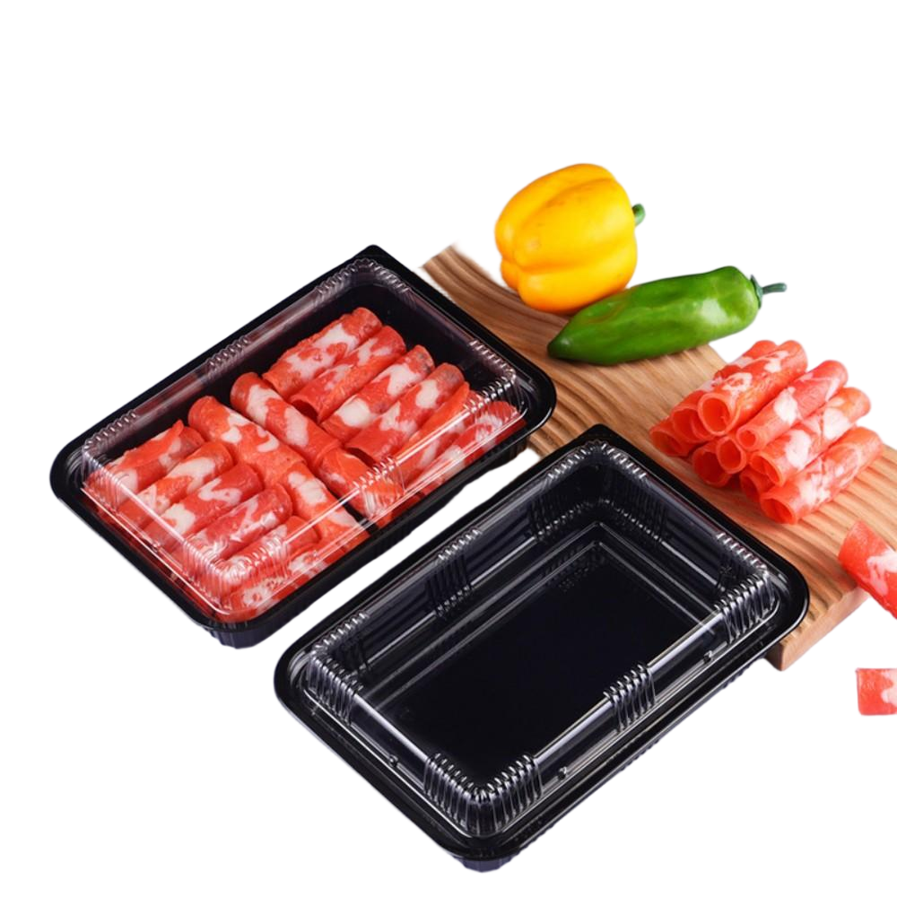 Caja de embalaje de plástico desechable para sushi